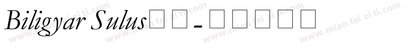 Biligyar Sulus字体字体转换
